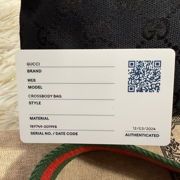 Gucci Web Black Gg Cross bag Shoulder bag Black Small, - Picture 11 of 16